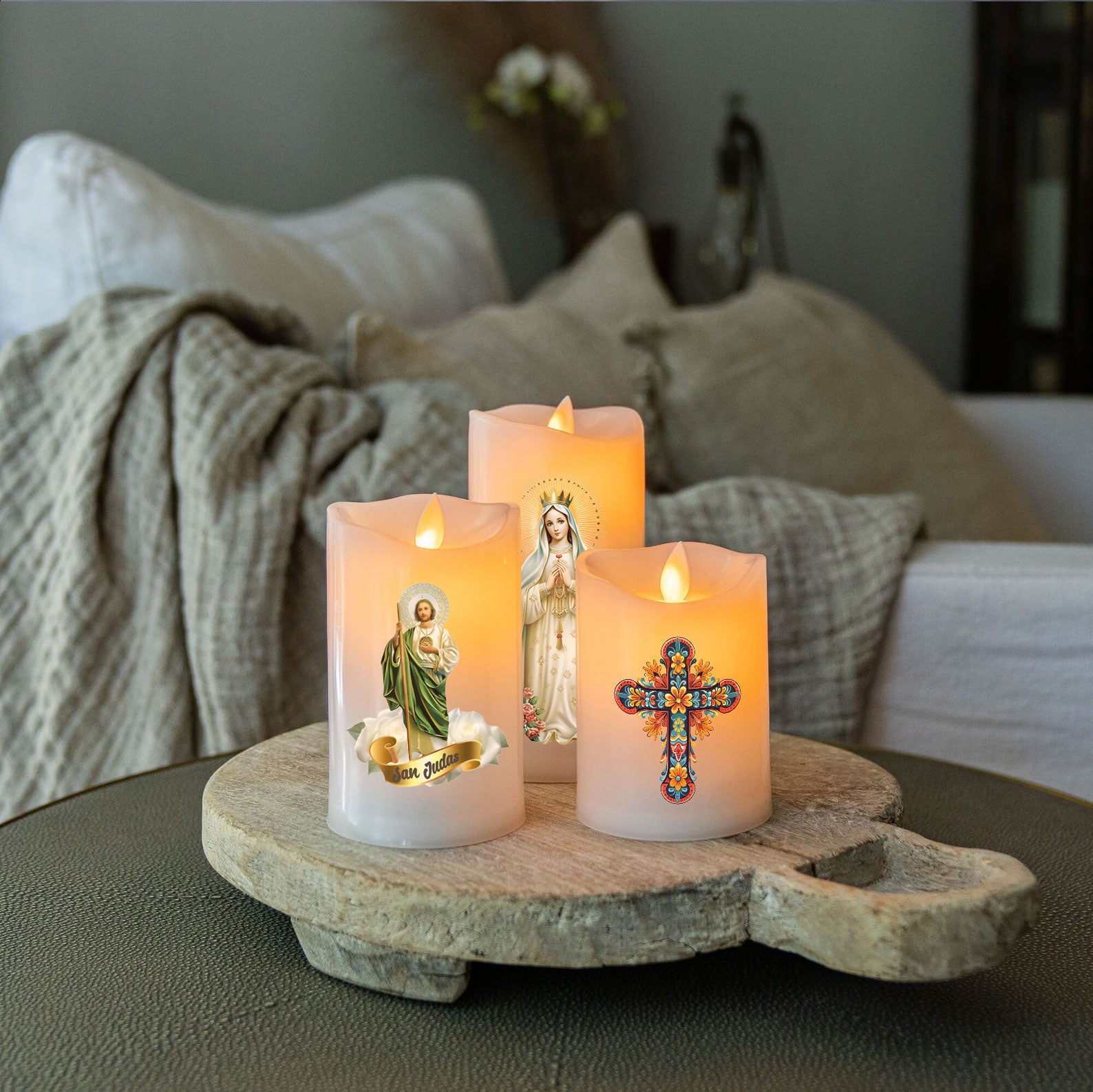 Velas de oración electrónicas caseras