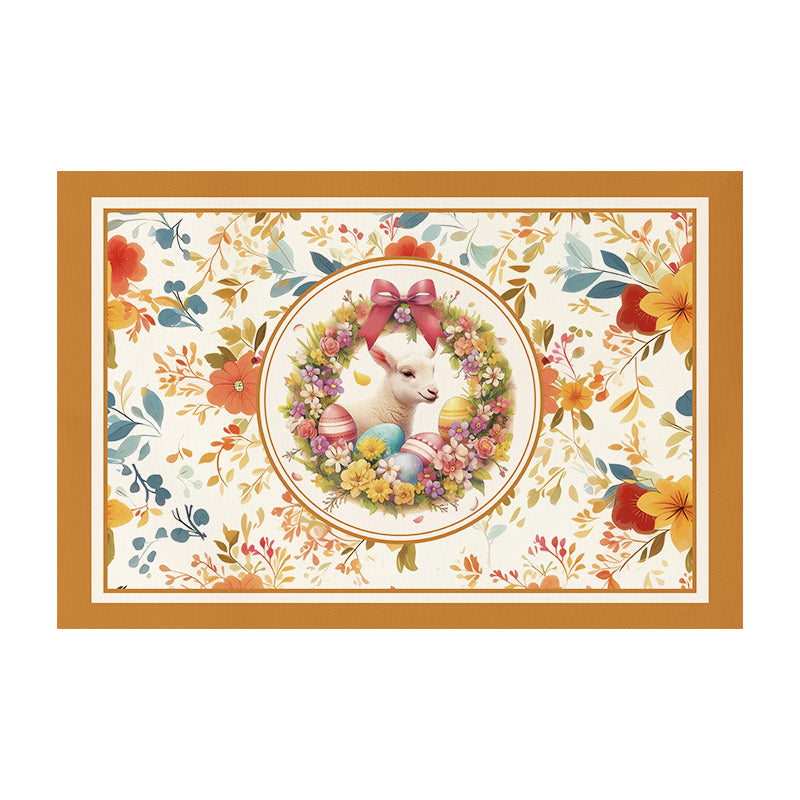 Easter Placemats (Set) Farmhouse Spring Kitchen Decor Linen
