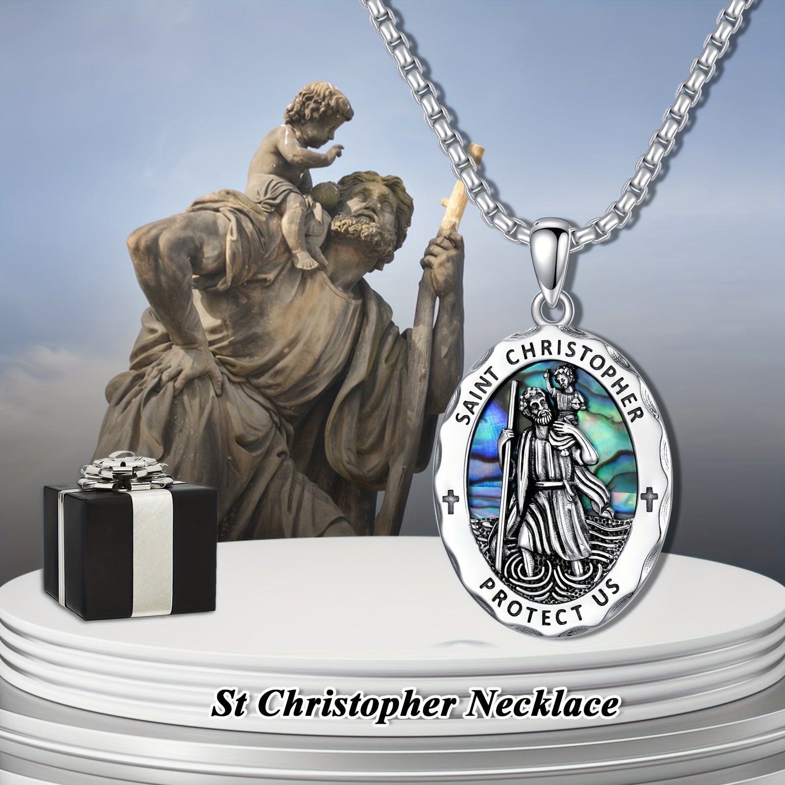 St Christopher Medal Necklace