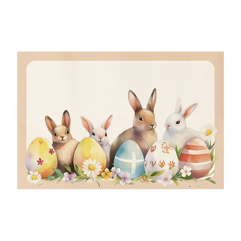 Easter Placemats (Set) Farmhouse Spring Kitchen Decor Linen