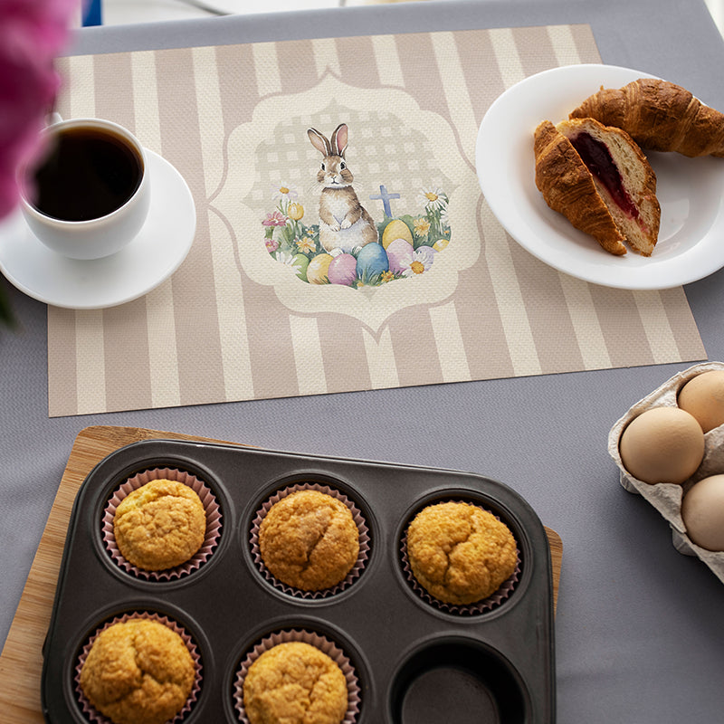 Easter Placemats (Set) Farmhouse Spring Kitchen Decor Linen