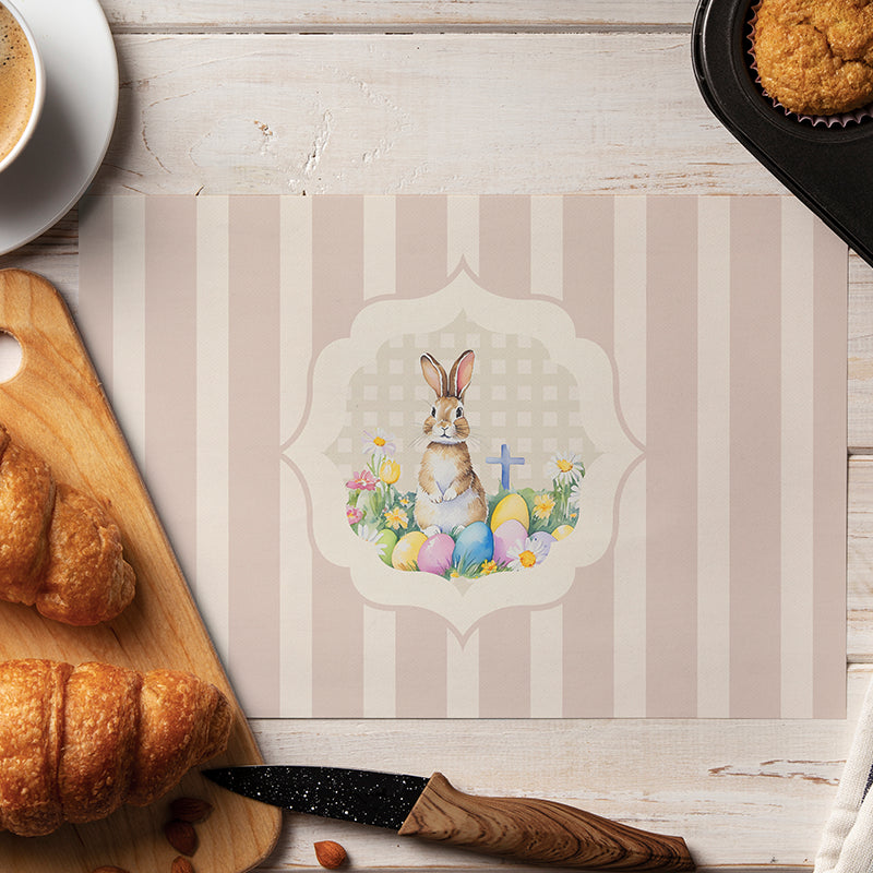 Easter Placemats (Set) Farmhouse Spring Kitchen Decor Linen