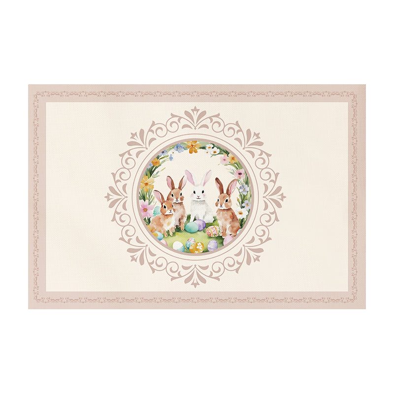 Easter Placemats (Set) Farmhouse Spring Kitchen Decor Linen