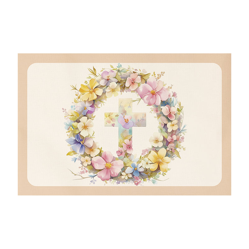 Easter Placemats (Set) Farmhouse Spring Kitchen Decor Linen