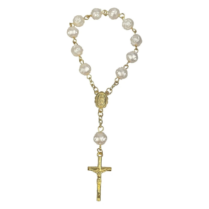 Acrylic Ball Beads Cross Rosary Beads Christening Favor