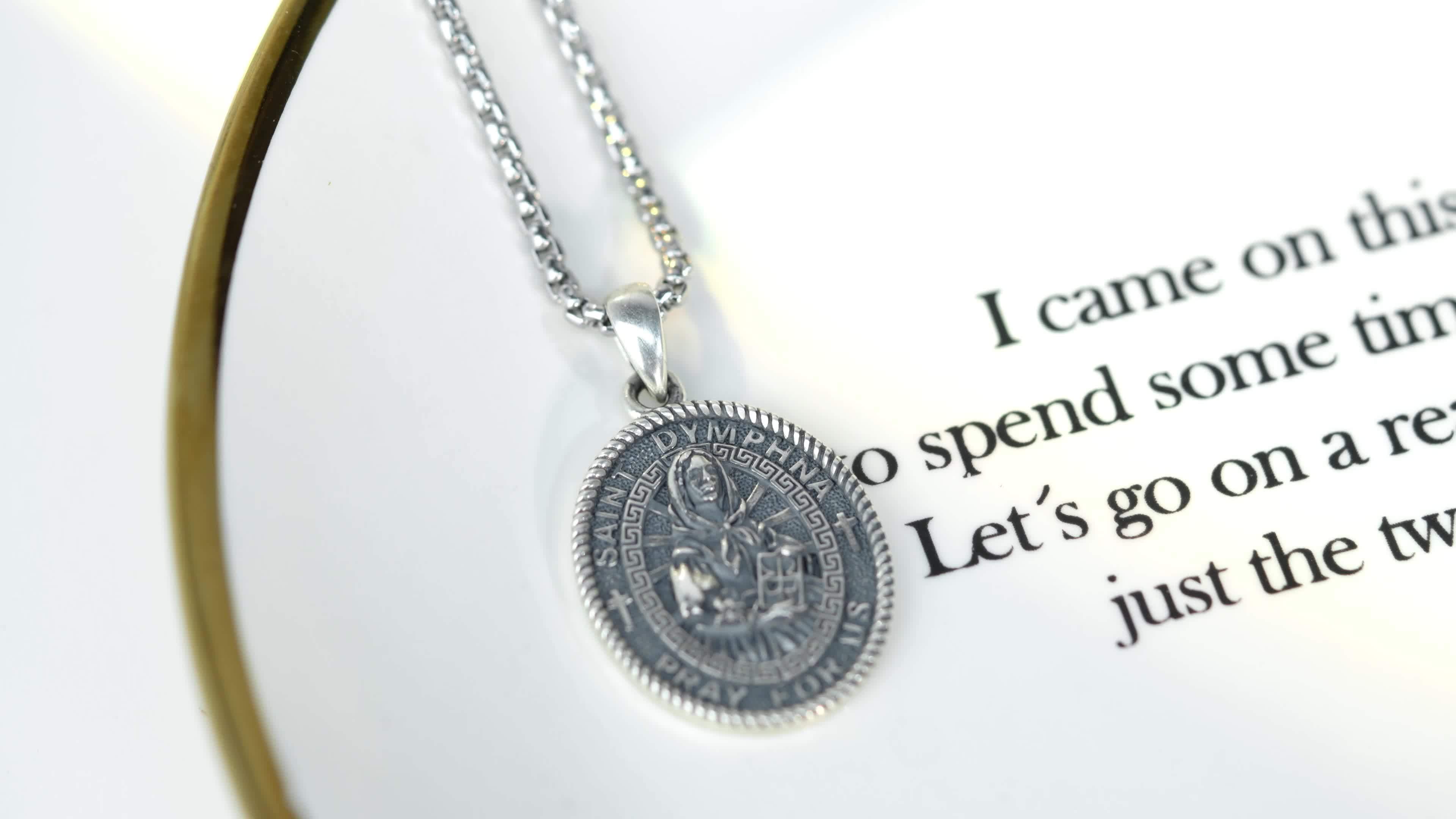 St Dymphna Pendant Necklace