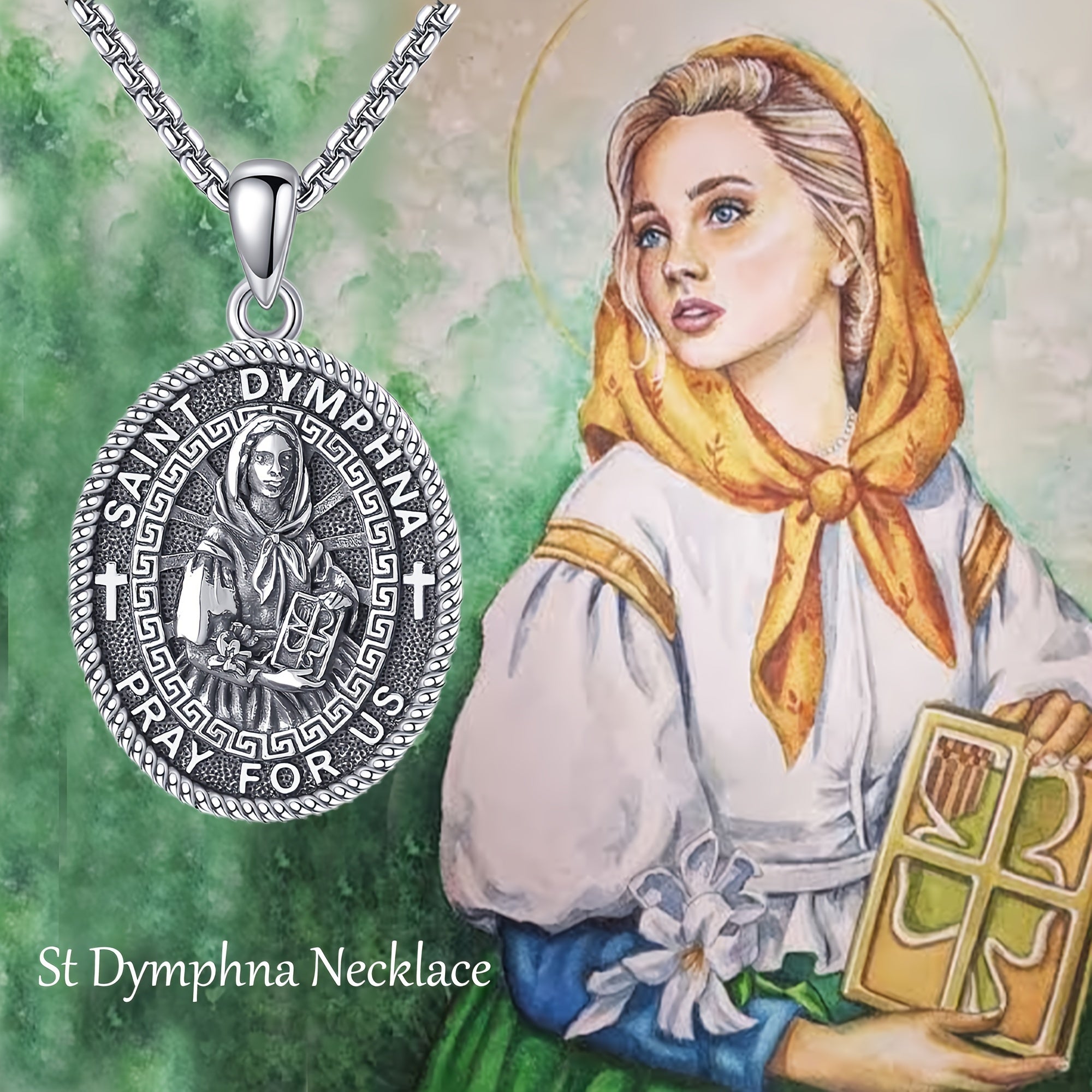 St Dymphna Pendant Necklace