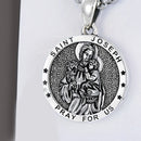 St Joseph Locket Necklace