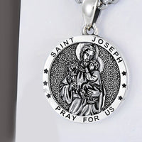 St Joseph Locket Necklace