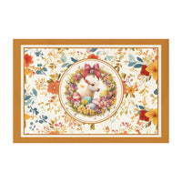 Easter Placemats (Set) Farmhouse Spring Kitchen Decor Linen