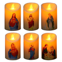 Lámpara de velas de Jesucristo LED Vela electrónica Vela de té Funciona con pilas 