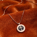 Collar con cruz de afirmación, regalo elegante
