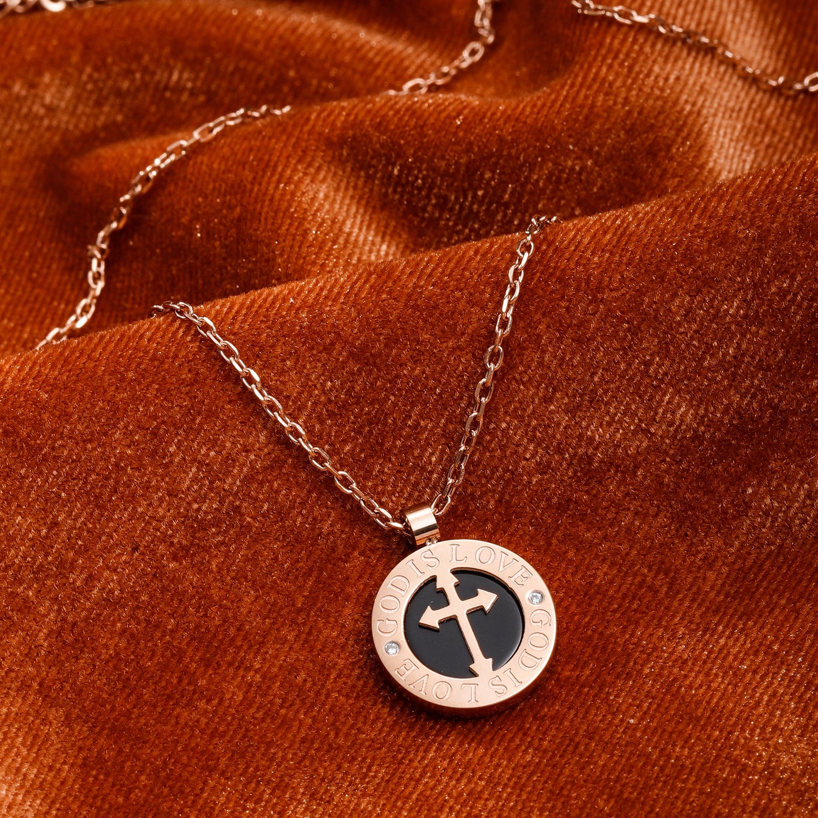 Collar con cruz de afirmación, regalo elegante
