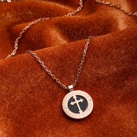Collar con cruz de afirmación, regalo elegante
