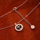 Collar con cruz de afirmación, regalo elegante