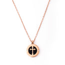 Collar con cruz de afirmación, regalo elegante