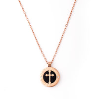 Collar con cruz de afirmación, regalo elegante