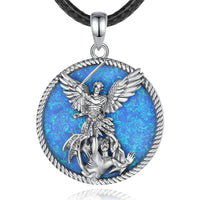 925 Sterling Silver Necklace Saint Michael Archangel