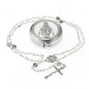 Rosary Necklace Catholic Prayer Beads with box Necklace with Virgin Mary&St. Benedict