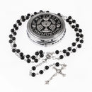 Rosary Necklace Catholic Prayer Beads with box Necklace with Virgin Mary&St. Benedict