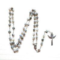 Cross Rosary Necklace Long Pendant Catholic Pray Religious  Jewelry