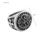 Archangel St Saint Michael Ring Size 7-15