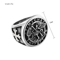 Archangel St Saint Michael Ring Size 7-15