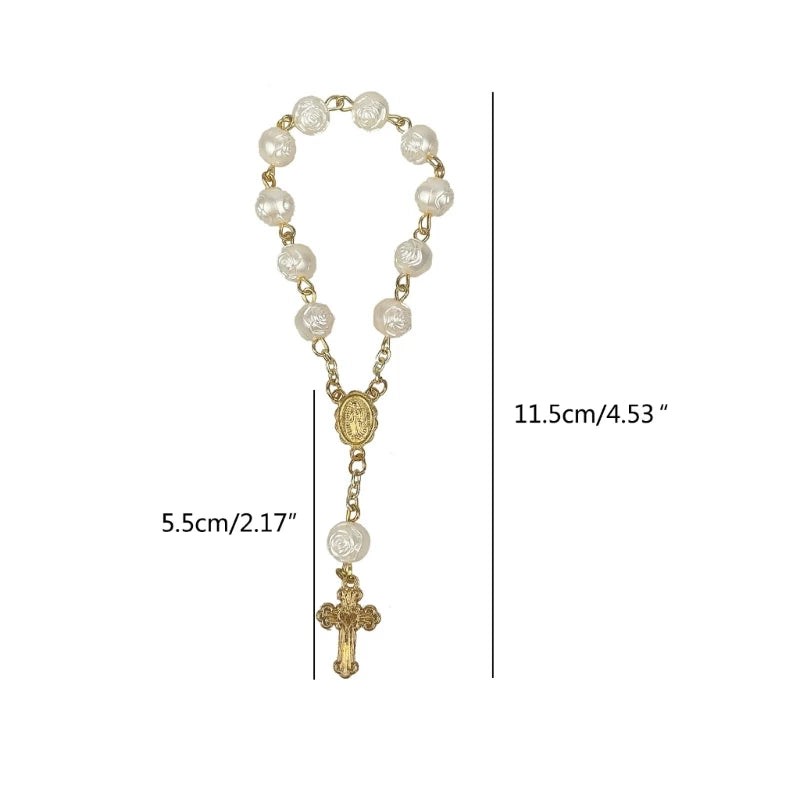 Acrylic Ball Beads Cross Rosary Beads Christening Favor
