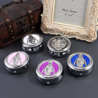 Rosary Necklace Catholic Prayer Beads with box Necklace with Virgin Mary&St. Benedict