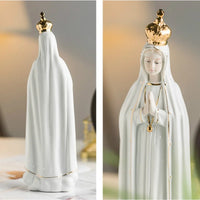 Ceramic Rose Fatima Our Lady Icon of Mary Catholic Church
