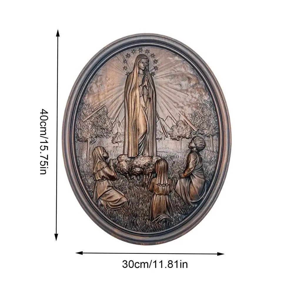 30x40cm Wood Frame Wall Art Decor Lady Of Guadalupe Virgin Mary Our Lady Of Fatima