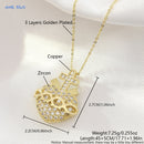 Cubic Zirconia Sacred Heart of Jesus Necklace