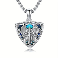 925 Sterling St Michael Pendant Necklace