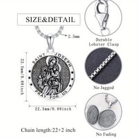 St Joseph Locket Necklace