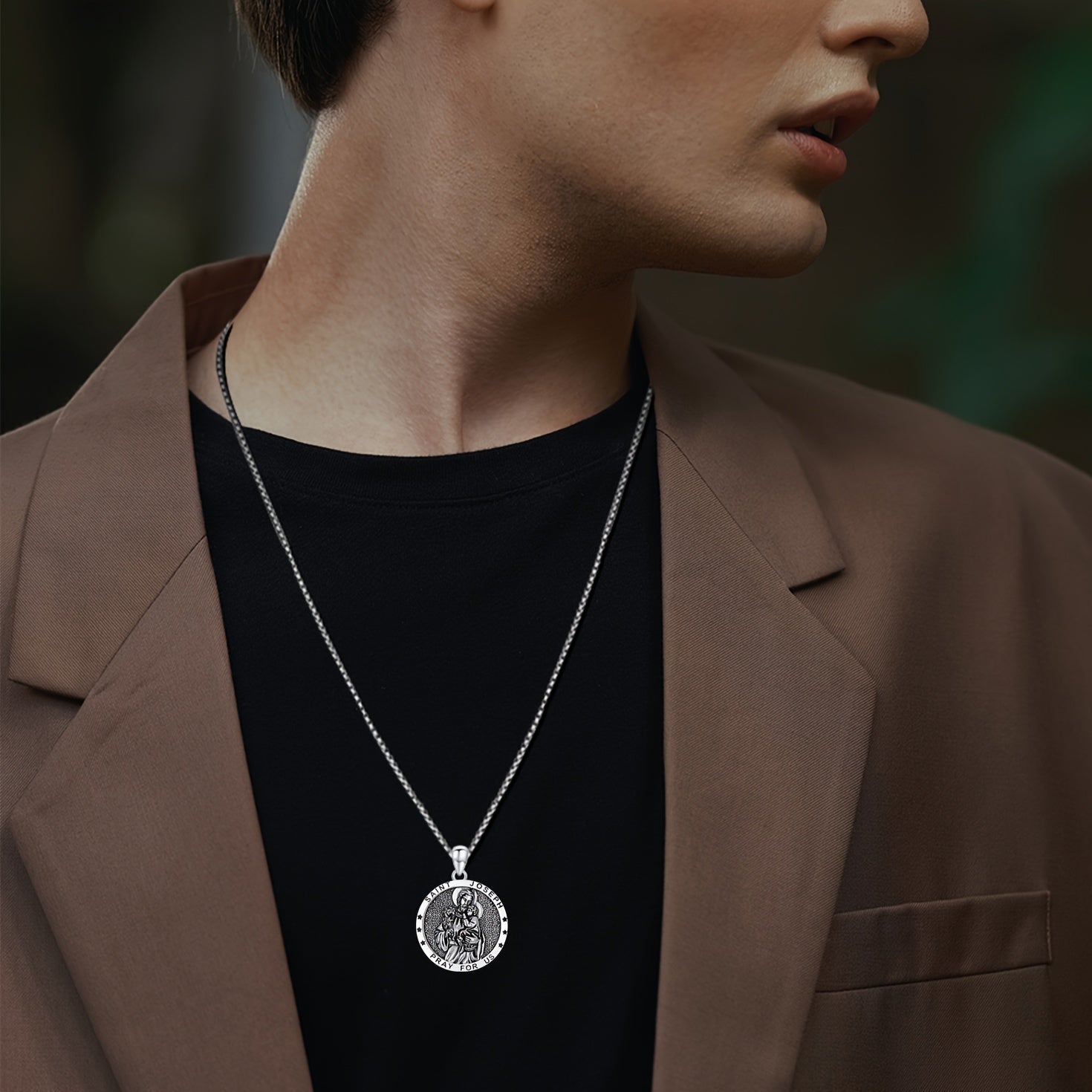 St Joseph Locket Necklace