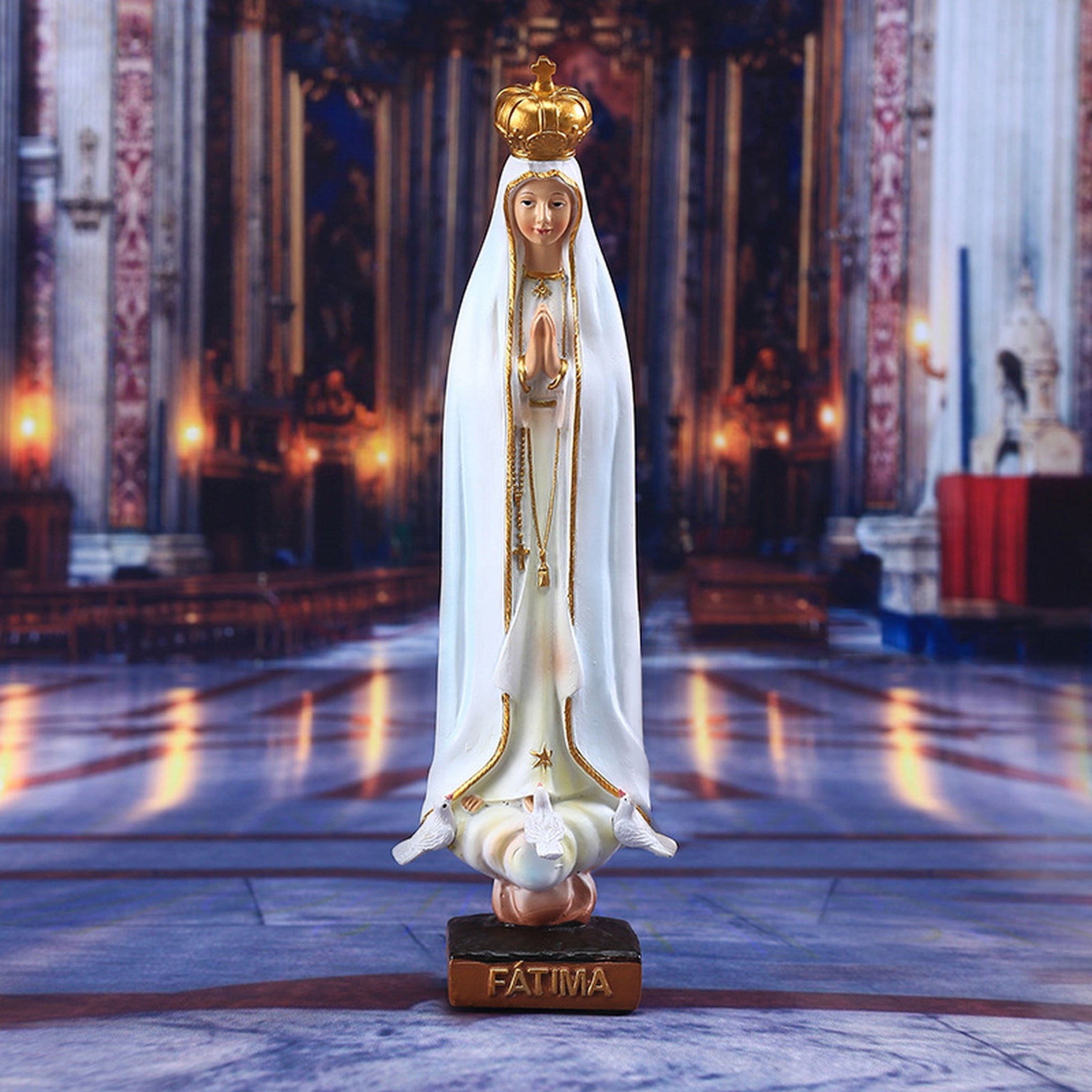 Graceful Fatima Peace Statue